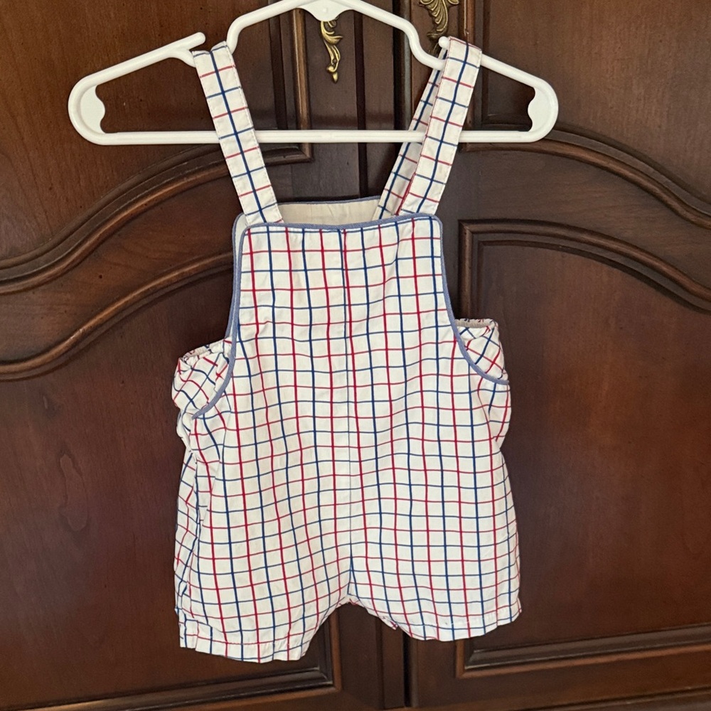MAYORAL Red and Blue Checkered Romper 6-9M - Picture 5 of 5